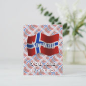 Noorwegen Waving Flag Kaart (Staand voorkant)