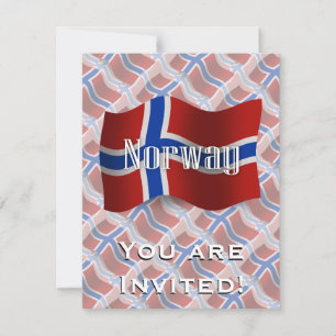 Noorwegen Waving Flag Kaart