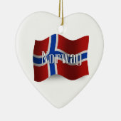 Noorwegen Waving Flag Keramisch Ornament (Rechts)