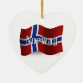 Noorwegen Waving Flag Keramisch Ornament (Voorkant)