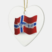 Noorwegen Waving Flag Keramisch Ornament (Links)