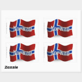 Noorwegen Waving Flag Rechthoekige Sticker (Vel)