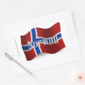 Noorwegen Waving Flag Rechthoekige Sticker (Envelop)