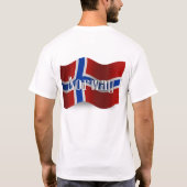 Noorwegen Waving Flag T-shirt (Achterkant)