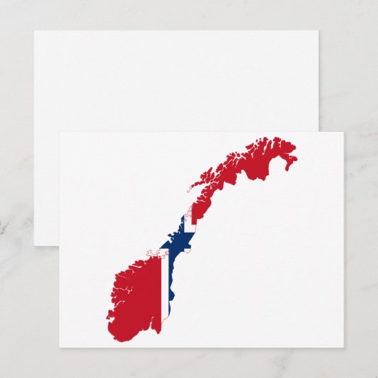 NOORWEGKAART BRIEFKAART (Voorkant / Achterkant)