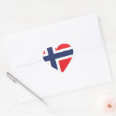 NOORWEGVLAG HART STICKER (Envelop)