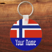 NOORWEGVLAG SLEUTELHANGER (Voorkant)
