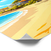 Noosa Australië vintage reisillustratie Poster (Hoek)