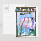 Noosa Australië vintage reisposter Briefkaart (Voorkant / Achterkant)