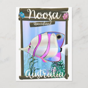 Noosa Australië vintage reisposter Briefkaart