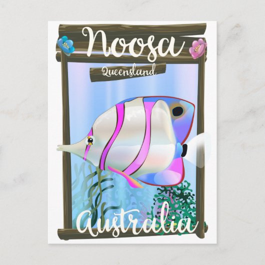 Noosa Australië vintage reisposter Briefkaart (Voorkant)