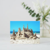 Noosa Beach Sandcastle Briefkaart (Staand voorkant)