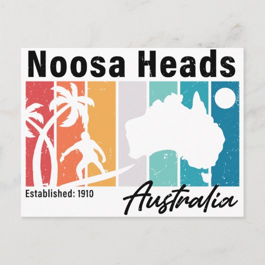 Noosa Heads Australië  Retro Souvenirs 80s Briefkaart (Voorkant)