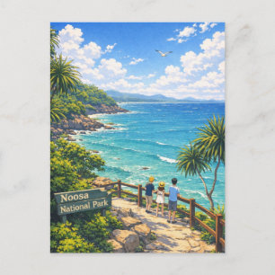 Noosa National Park Australië Anime Stijl Briefkaart