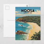 Noosa National Park - Traditionele reisposter Briefkaart (Voorkant / Achterkant)