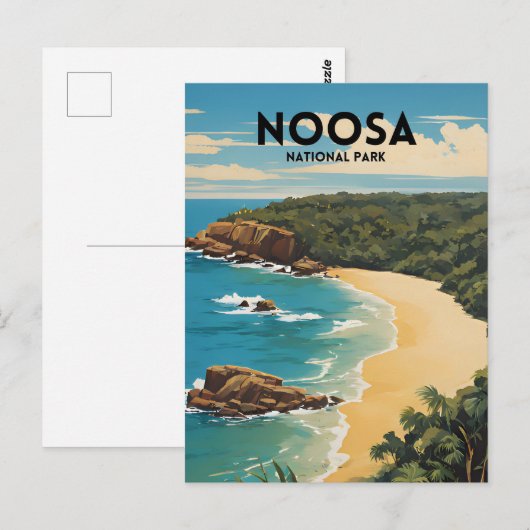 Noosa National Park - Traditionele reisposter Briefkaart (Voorkant / Achterkant)
