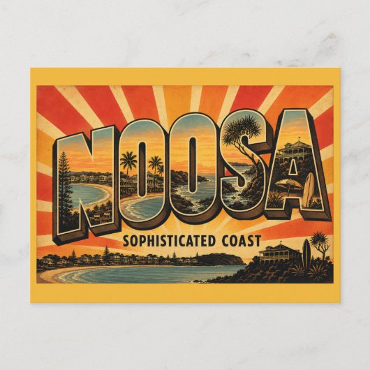 Noosa Queensland Verfijnde Kust Briefkaart (Voorkant)