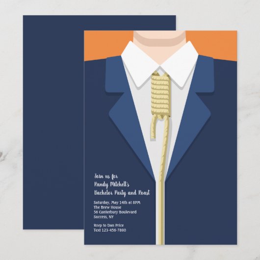 Noose Bachelor Party Kaart (Voorkant / Achterkant)