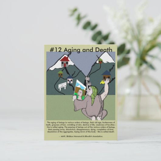 Noot 12: Veroudering en dood - door afhankelijke o Briefkaart (Staand voorkant)