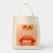 Noot en mond Grote Canvas tas (Voorkant)