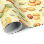Noot- en zaadpatroon cadeaupapier (Rol Hoek)