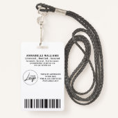 Noot Gold & Black Typografie Photo Badge (Achterkant met draagriem)