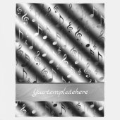 noot, muziek, metaal, tapemuziek, band, gespleten, fleece deken (Voorkant)