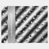 noot, muziek, metaal, tapemuziek, band, gespleten, fleece deken (Voorkant (Horizontaal))