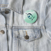 Noot: Narwhal-kleurige pin Ronde Button 5,7 Cm (In situ)