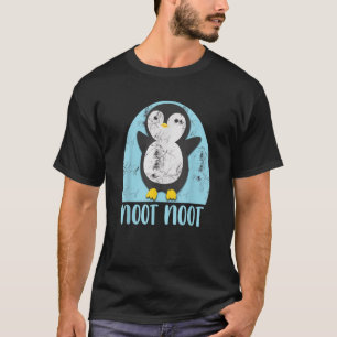 Noot Noot Grappige Pinguïn Vogel Geluid Kerstmis W T-shirt