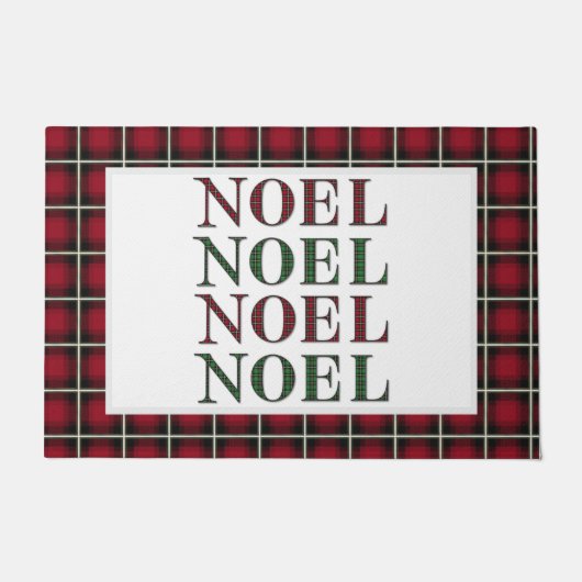 Noot Rood en groen gepantserd kerstfeest Deurmat (Voorkant)