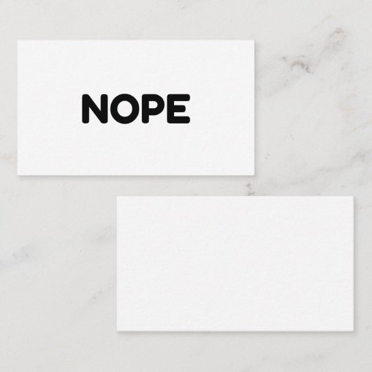 NOOT VISITEKAARTJE (Voorkant / Achterkant)