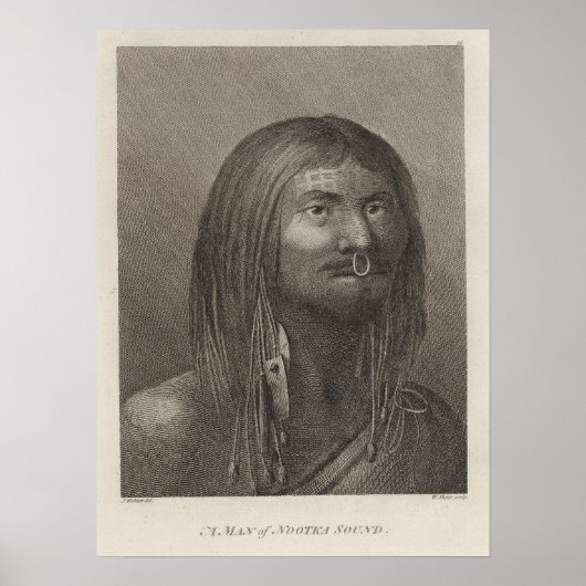 Nootka-Man, Brits-Columbia Poster (Voorkant)