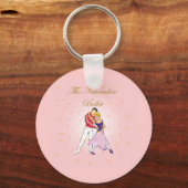 nootkraker-clara en haar prins (roze) sleutelhanger (Voorkant)