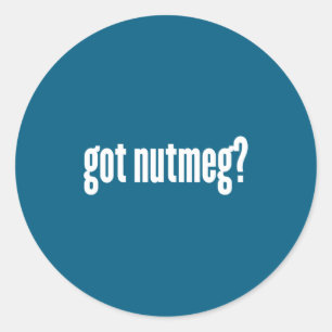 Nootmuskaat Kreeg Nootmuskaat Grappige Nootmuskaat Ronde Sticker