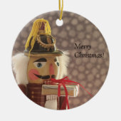 nootmuskaat met zilveren cadeausium keramisch ornament (Voorkant)