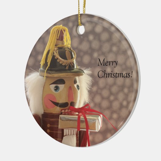 nootmuskaat met zilveren cadeausium keramisch ornament (Links)