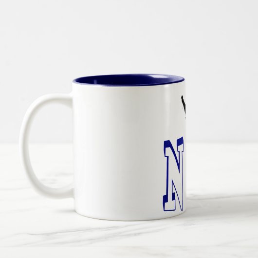 NOP met kroon - Anti-King Bold Statement Design Tweekleurige Koffiemok (Links)
