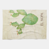  Nopal Cactus Waterverf Keukenhanddoek (Horizontaal)