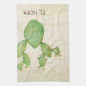 Nopal Cactus Waterverf Keukenhanddoek (Verticaal)