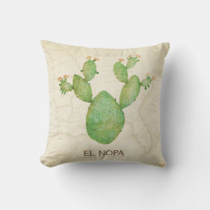  Nopal Cactus Waterverf Kussen