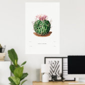 Nopal Tekening van een Plant van Cactus Flower Cac Poster (Thuiskantoor)
