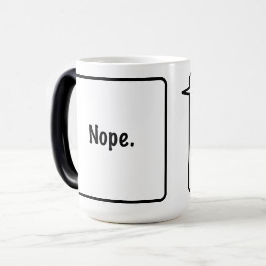 NOPE 15 Oz. Hittegevoelige mok (Voorkant links)