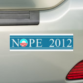 NOPE 2012 BUMPERSTICKER (Op auto)