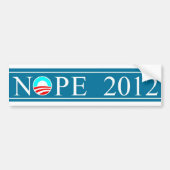NOPE 2012 BUMPERSTICKER (Voorkant)