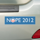 Nope 2012 bumpersticker (Op auto)