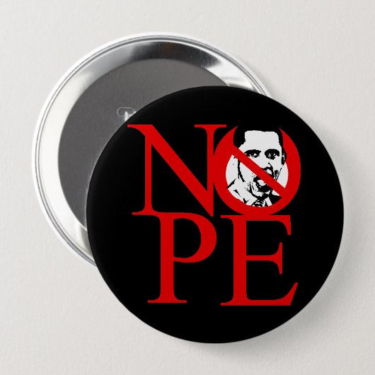 Nope 4 ronde button 4,0 cm (Voorkant /achterkant)