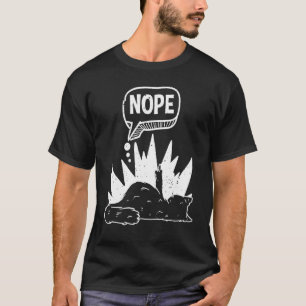 Nope Annoyed en Lazy Cat Nope Cat T-shirt