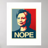 NOPE - Anti-Hillary Poster - Anti-Hillary - (Voorkant)