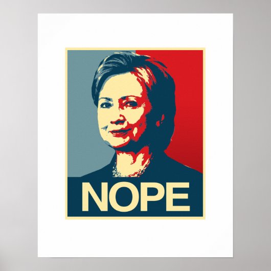 NOPE - Anti-Hillary Poster - Anti-Hillary - (Voorkant)